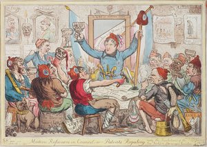 Réformateurs modernes en conseil - ou - patriotes se régalant, 1818